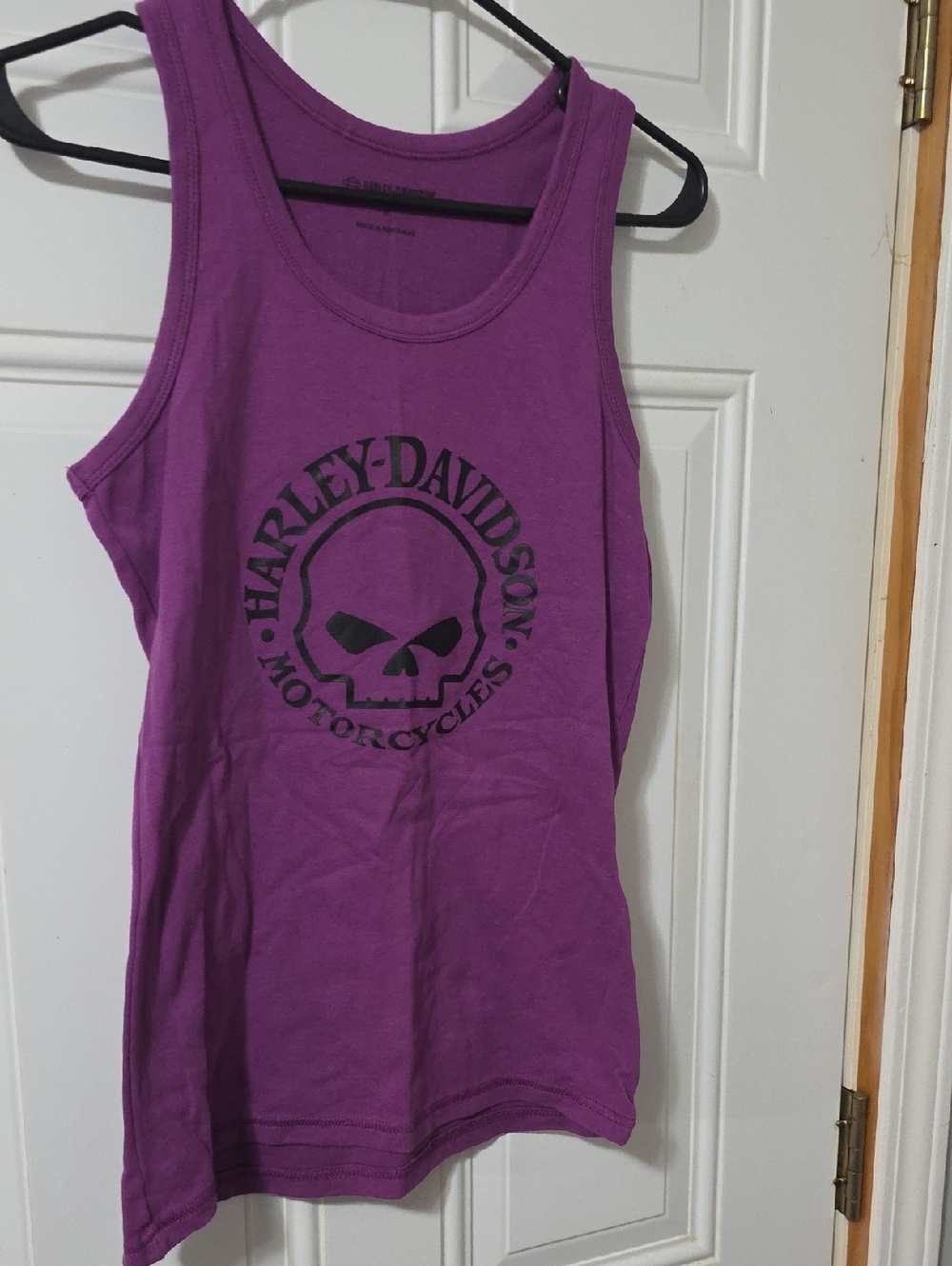 Harley-Davidson Purple Womans' Tank with Black Skull Logo